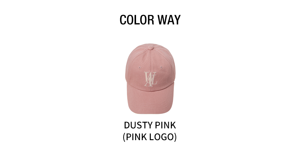 キャップ WOOALONG Signature Logo ball cap PIGMENT PINK SF5AAC106PK Signature Logo ball cap - PIGMENT PINK - 우알롱(WOOALONG)