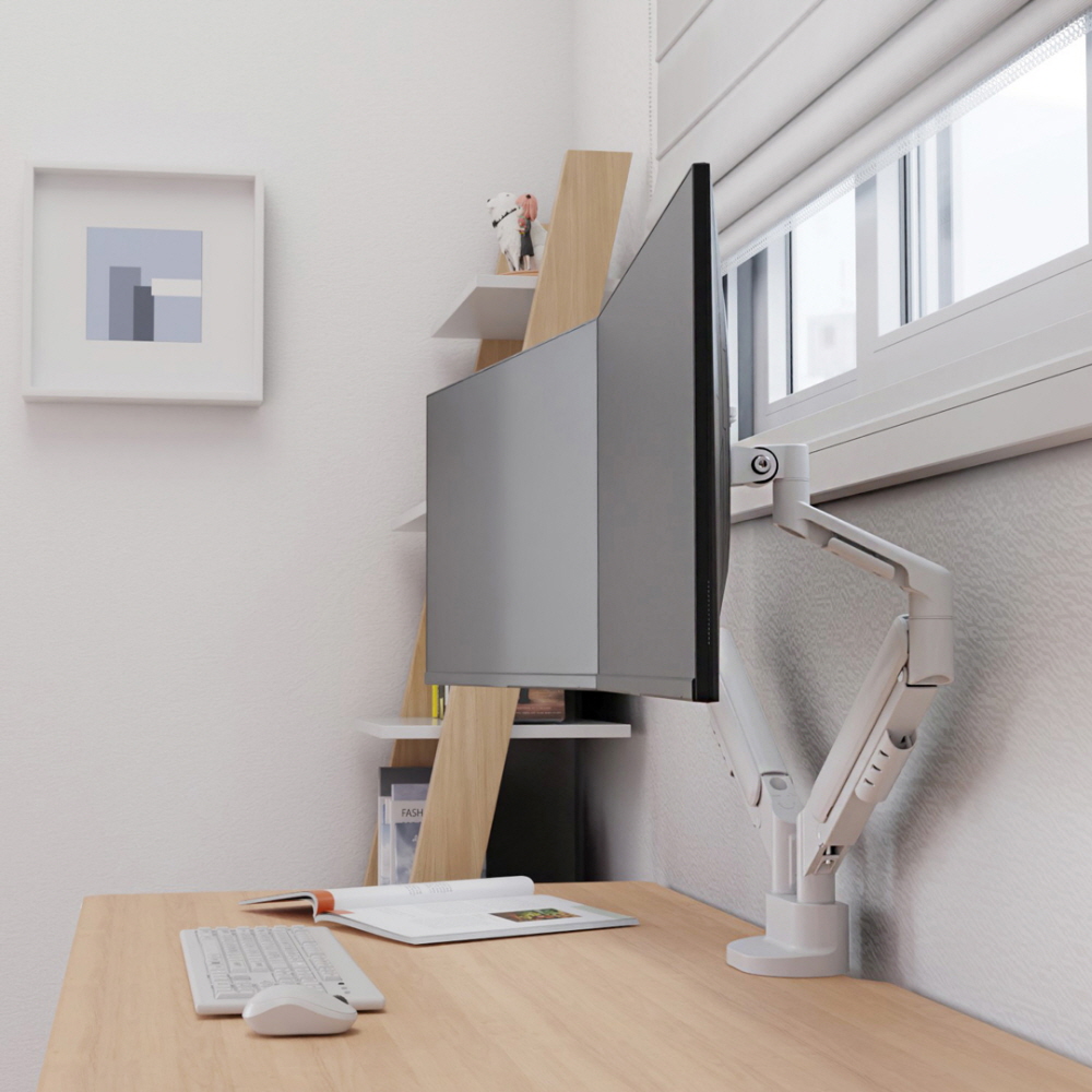 카멜마운트 AMADS 일반형 듀얼 벽면 밀착형 모니터 거치대 : 선물하기