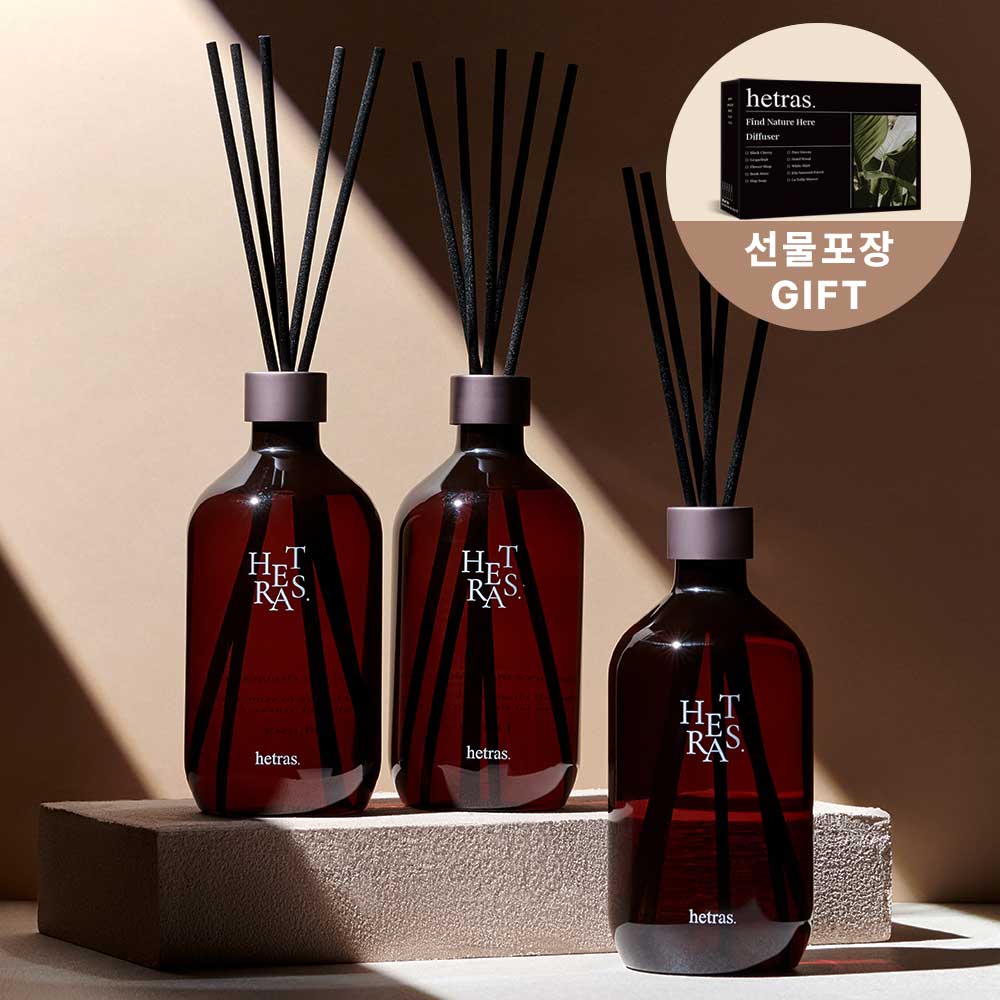 헤트라스 프리미엄 대용량 디퓨저 500ml x 3개입 선물세트