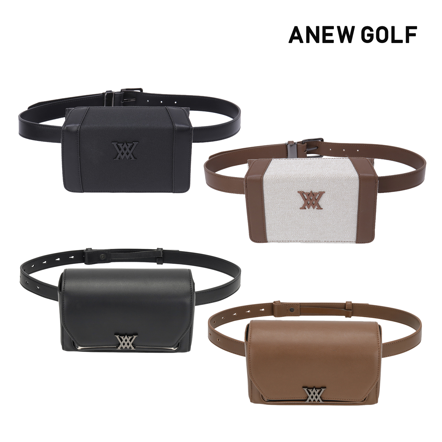 ☆ANEW GOLF☆アニュー　ESSENTIAL BELT BAG Uni Essential Belt Bag - Black – Anew Golf USA