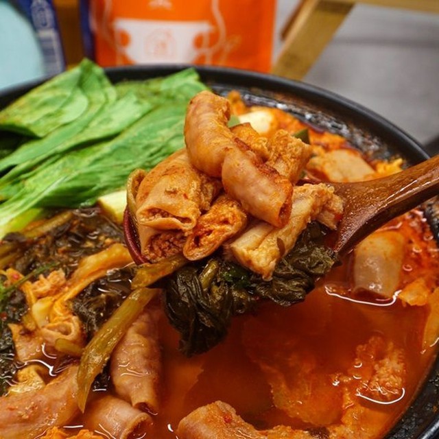 시래기곱창전골