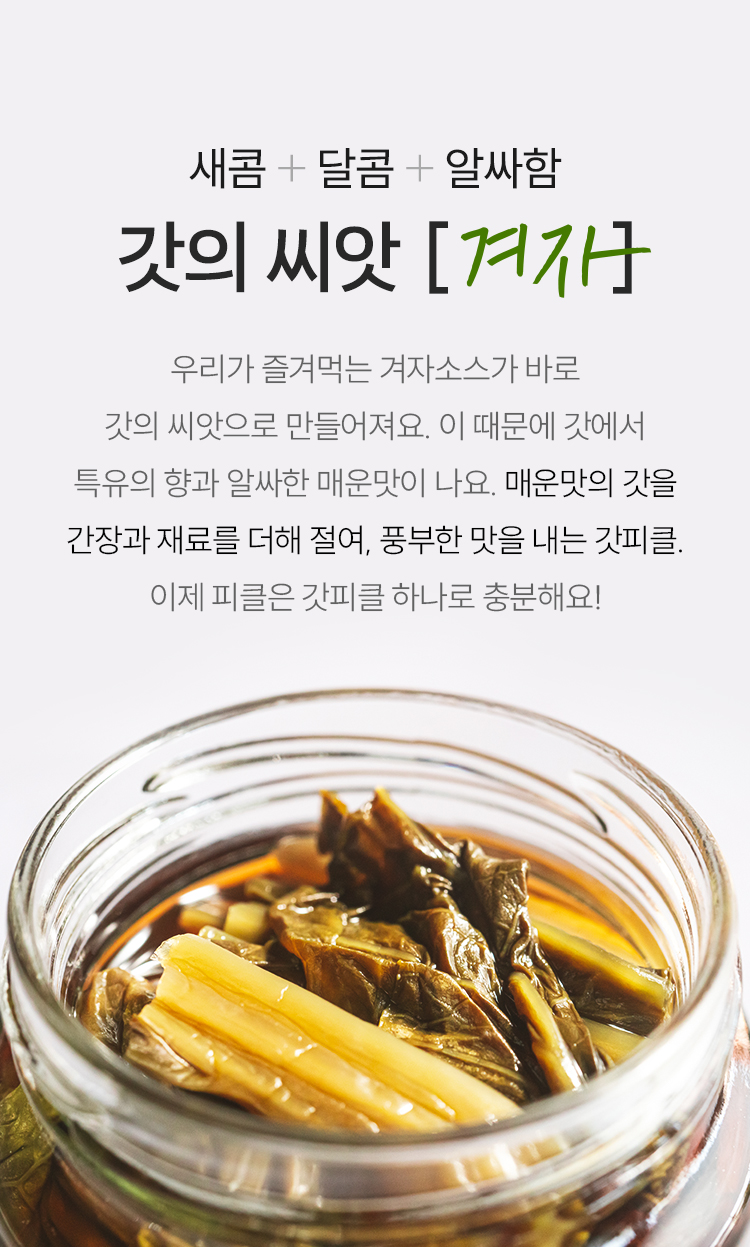반찬·장류 > 여수 돌산 갓 100% 갓장아찌 1kg | 오늘의집 쇼핑