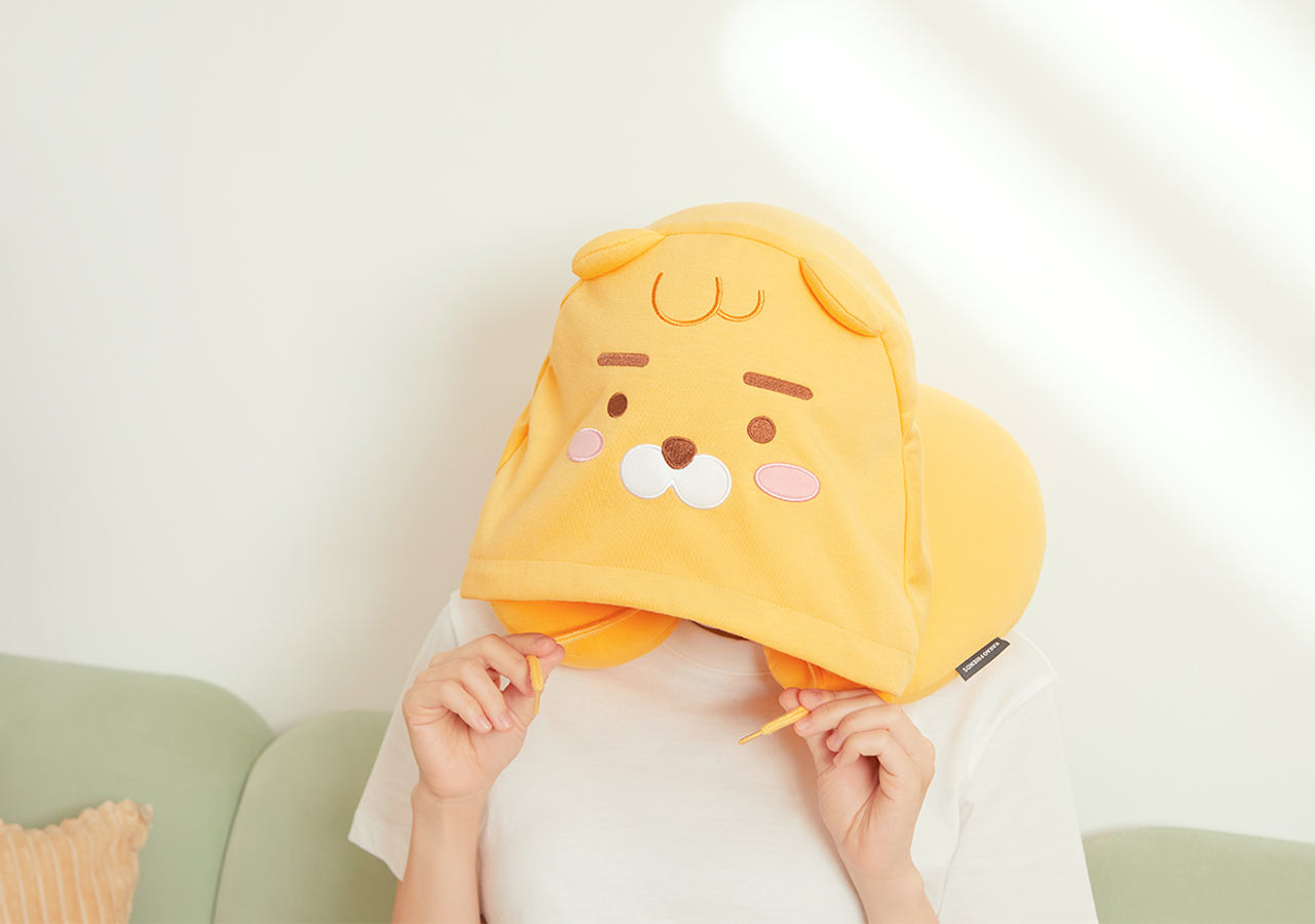 Kakao Friends Little Ryan Hooded Neck Pillow