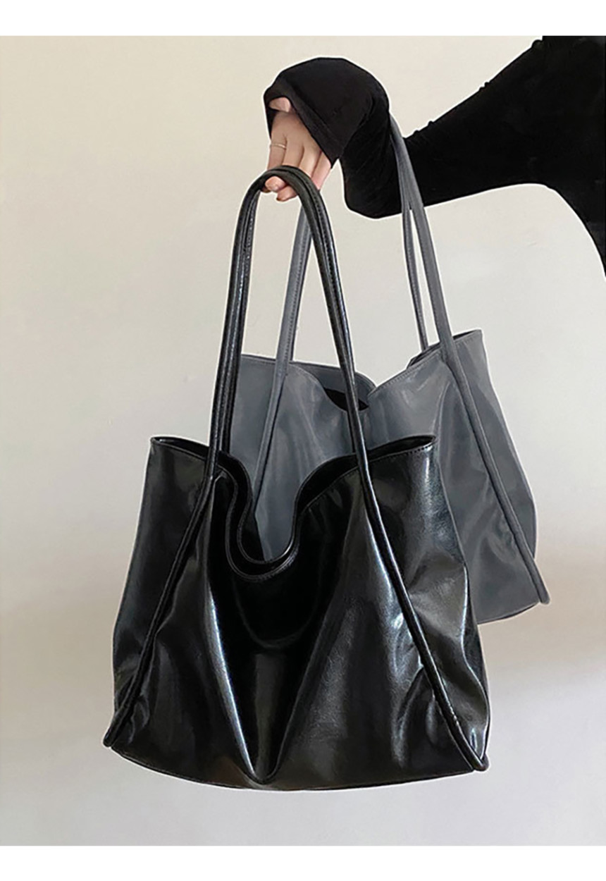 【Anyone more】Besch Leather Bobusang Big Shoulder Bag anyonemore - Apen Big Vintage Leather Bobusang Shoulder Bag
