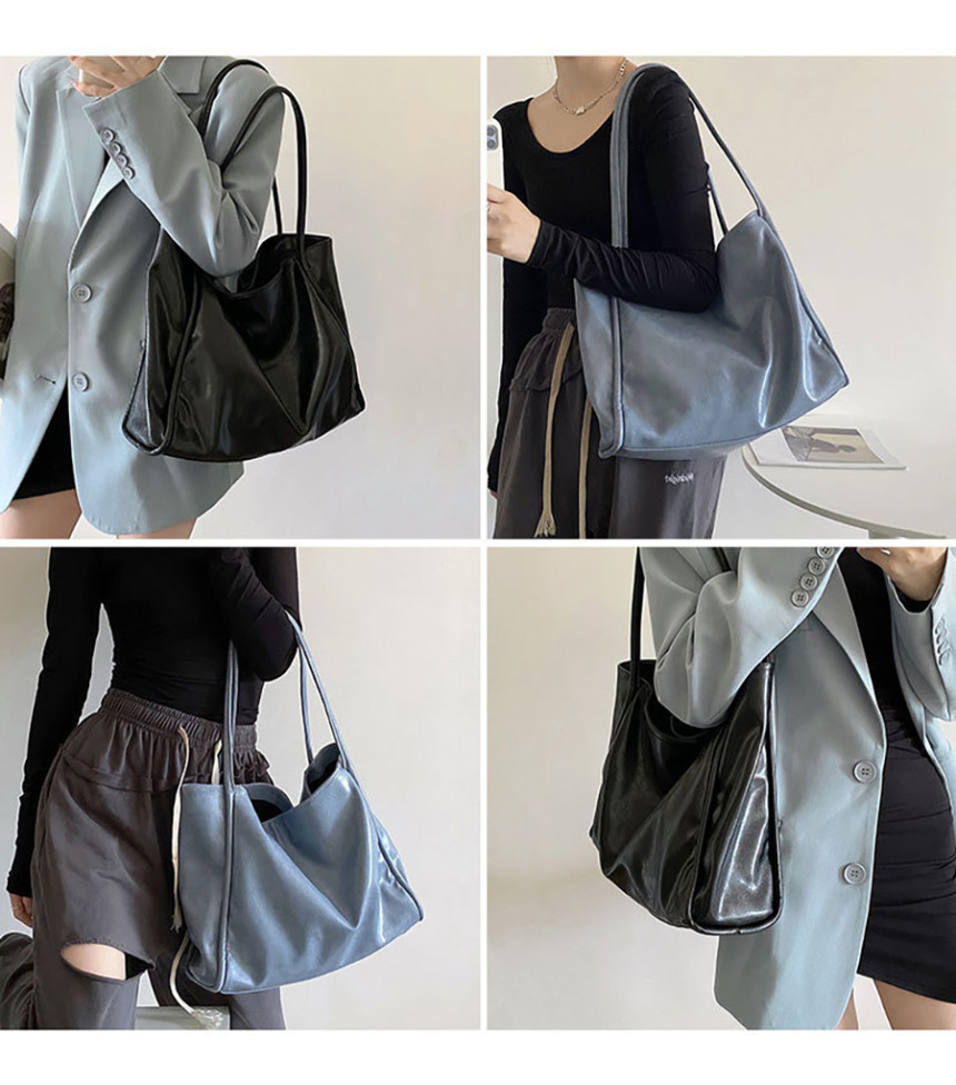 【Anyone more】Besch Leather Bobusang Big Shoulder Bag FOSSETTE Leather Big Shoulder Bag / Bobusang Shopper Bag