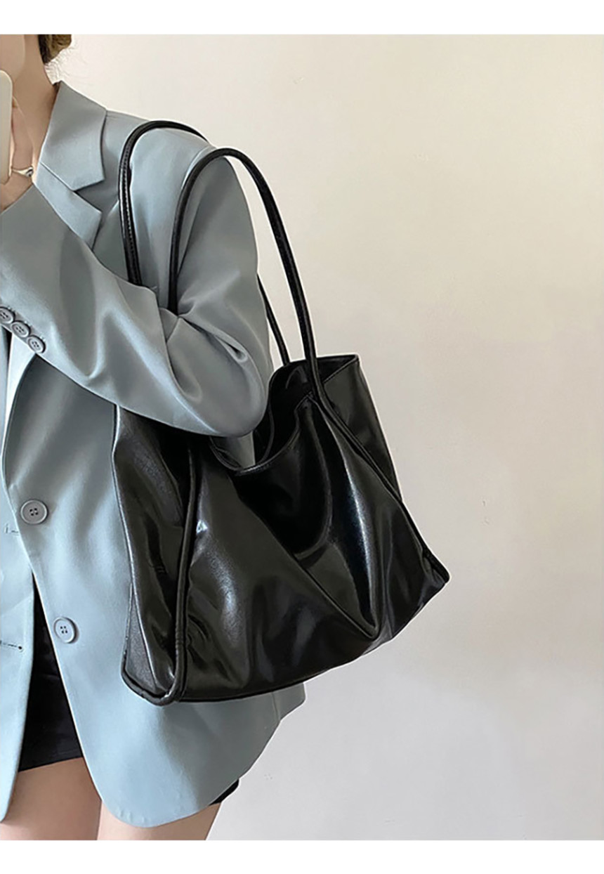 【Anyone more】Culture Leather Big Bobusang Shoulder Bag FOSSETTE Leather Big Shoulder Bag / Bobusang Shopper Bag