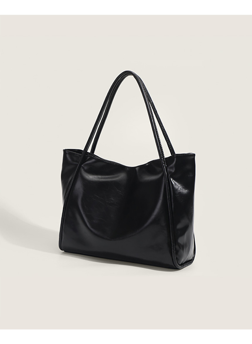 FOSSETTE Leather Big Shoulder Bag / Bobusang Shopper Bag