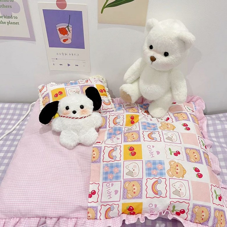 지오몽 20cm 인형 침대 침구 이부자리 걸이 솜인형 수납 가방 소품 상세 이미지 11