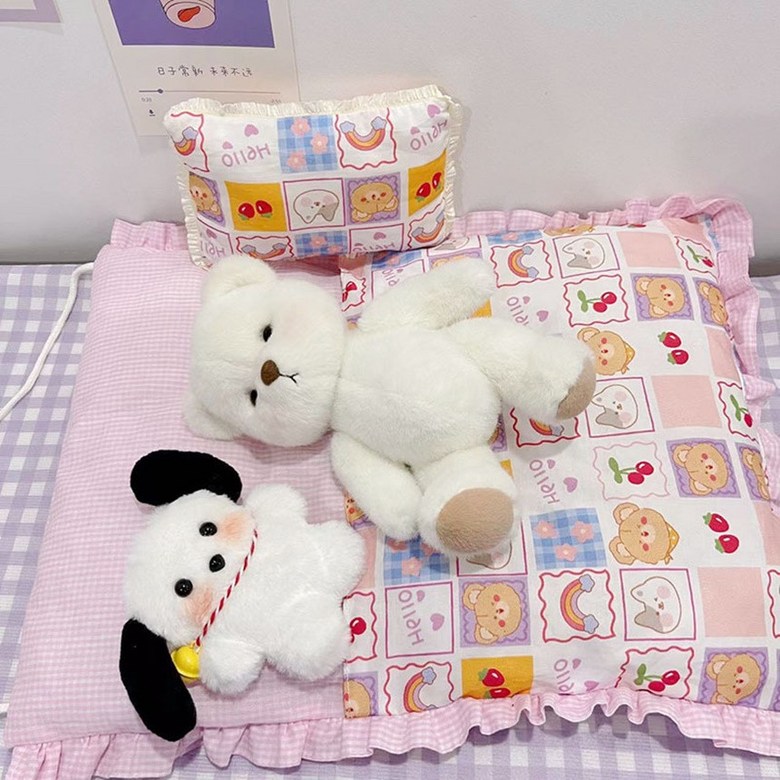 지오몽 20cm 인형 침대 침구 이부자리 걸이 솜인형 수납 가방 소품 상세 이미지 15