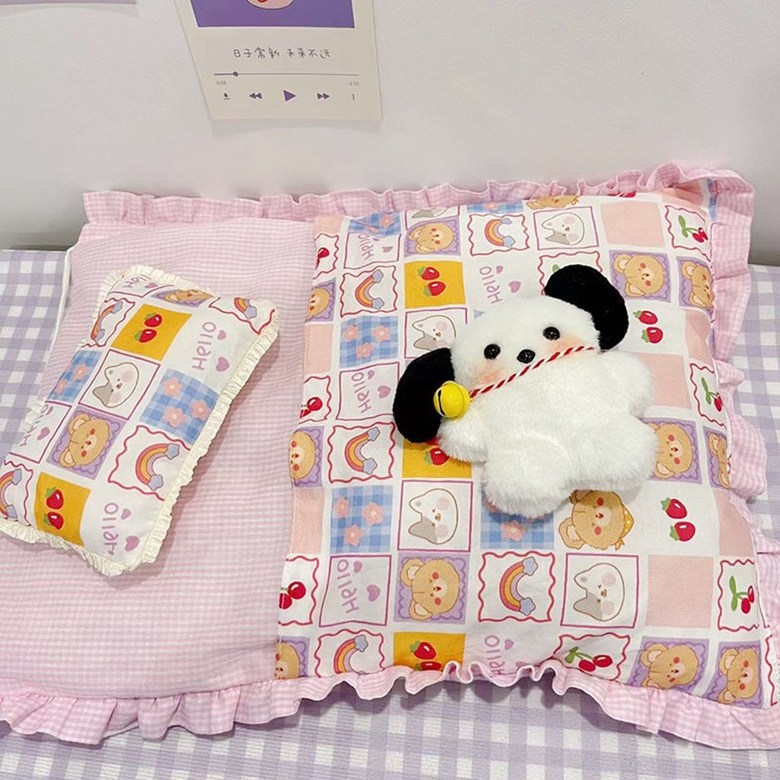 지오몽 20cm 인형 침대 침구 이부자리 걸이 솜인형 수납 가방 소품 상세 이미지 18