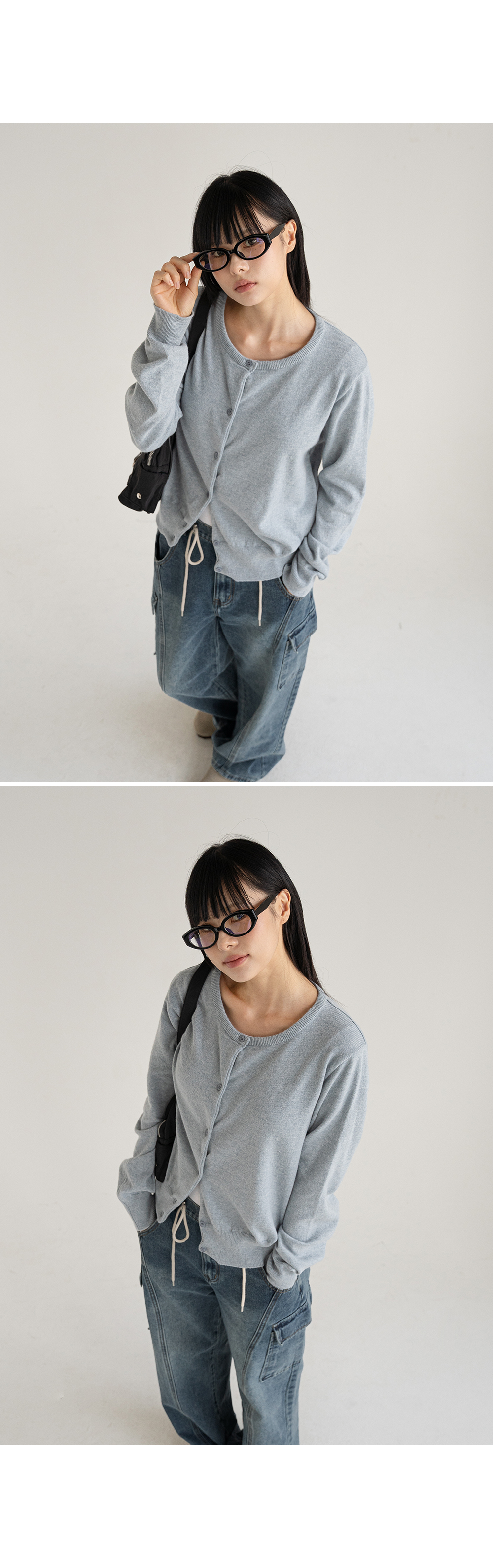 [1천장돌파][MADE] 빅사이즈 S-4XL 틴즈 절개 스트링 뒷밴딩 카고 와이드 데님 팬츠 청바지 상세 이미지 21