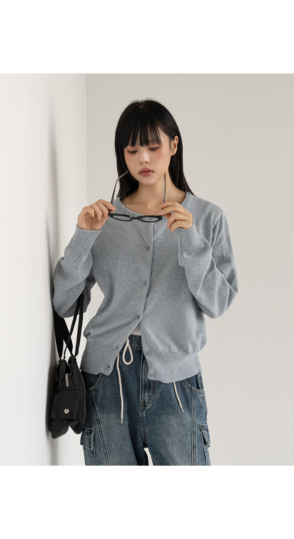 [1천장돌파][MADE] 빅사이즈 S-4XL 틴즈 절개 스트링 뒷밴딩 카고 와이드 데님 팬츠 청바지 상세 이미지 27