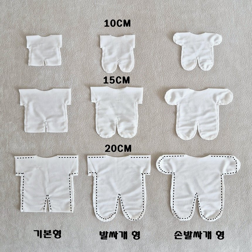 지오몽 10cm 15cm 20cm 인형옷 이염방지복 바디슈트 내의 상세 이미지 3