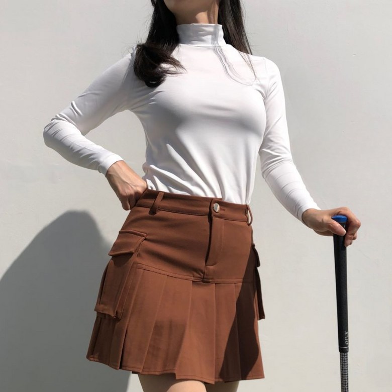 여성 봄 가을 겨울 솔리드하이넥 긴팔이너 로로얼로이 상세 이미지 45