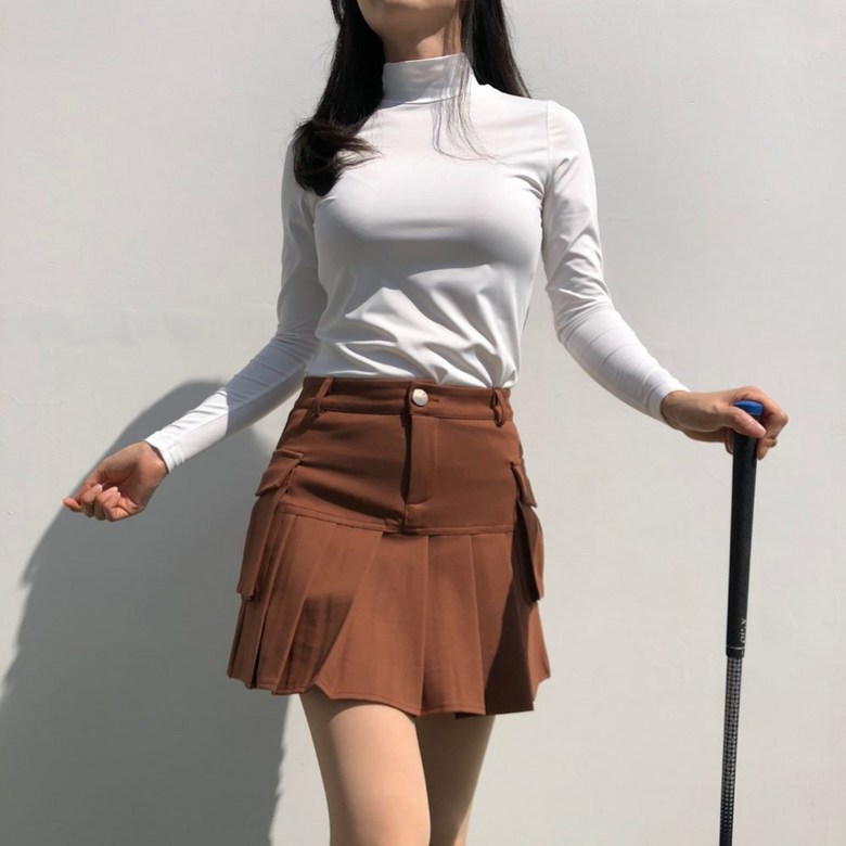 여성 봄 가을 겨울 솔리드하이넥 긴팔이너 로로얼로이 상세 이미지 47