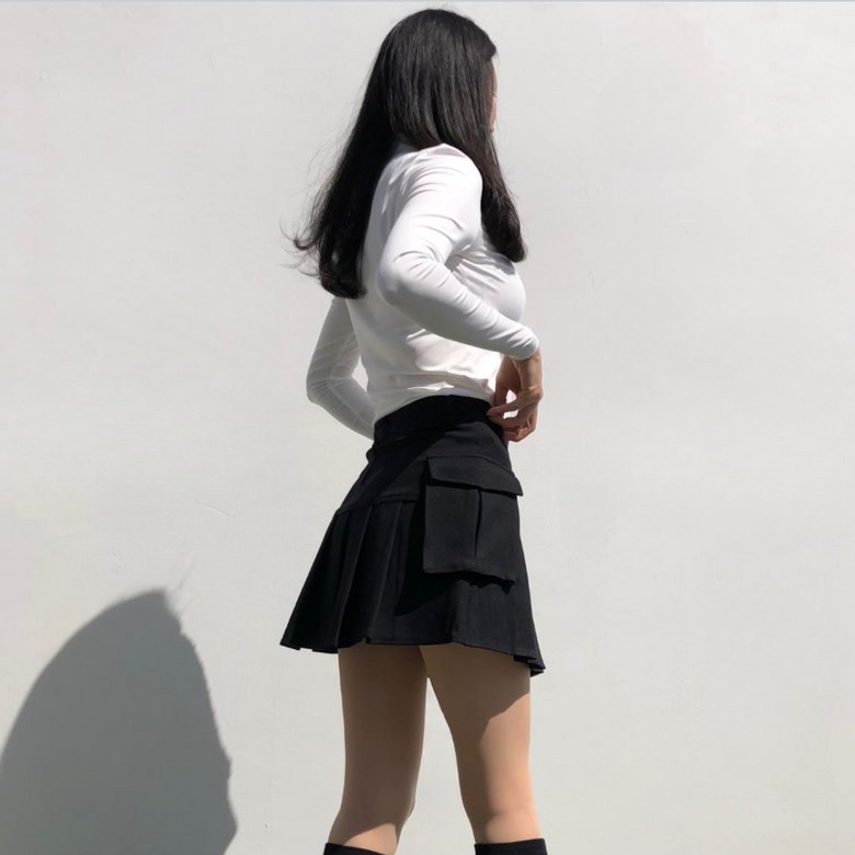 여성 봄 가을 겨울 솔리드하이넥 긴팔이너 로로얼로이 상세 이미지 53