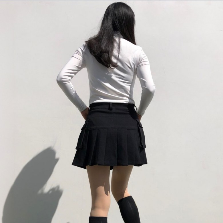 여성 봄 가을 겨울 솔리드하이넥 긴팔이너 로로얼로이 상세 이미지 55