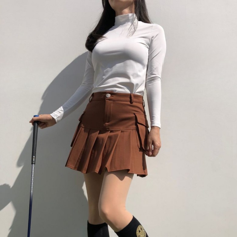 여성 봄 가을 겨울 솔리드하이넥 긴팔이너 로로얼로이 상세 이미지 59
