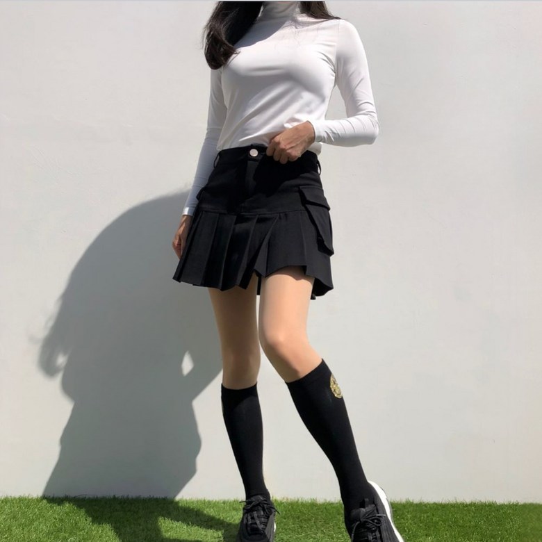여성 봄 가을 겨울 솔리드하이넥 긴팔이너 로로얼로이 상세 이미지 65