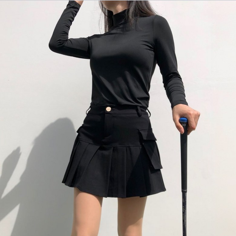 여성 봄 가을 겨울 솔리드하이넥 긴팔이너 로로얼로이 상세 이미지 78