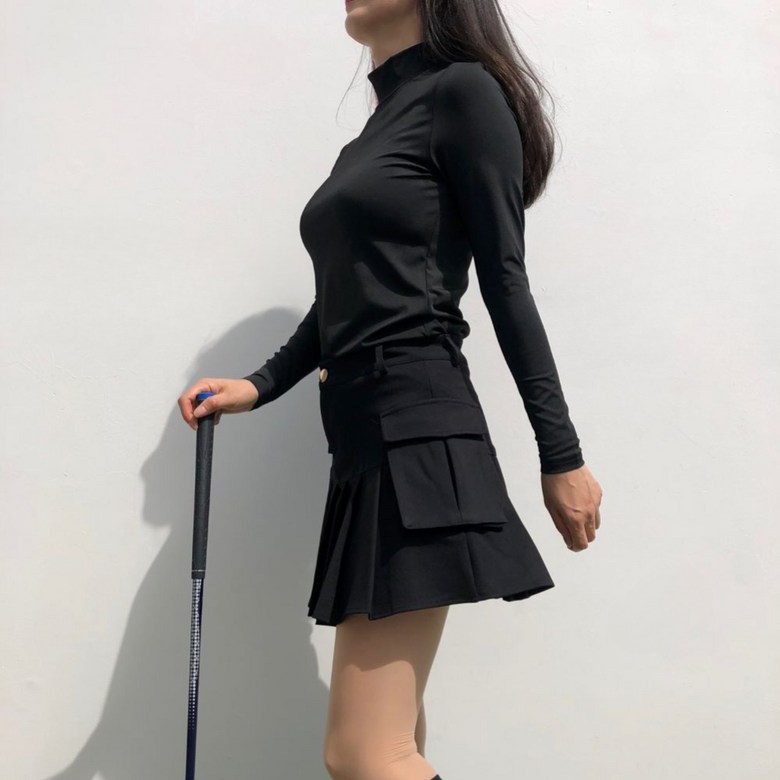 여성 봄 가을 겨울 솔리드하이넥 긴팔이너 로로얼로이 상세 이미지 86