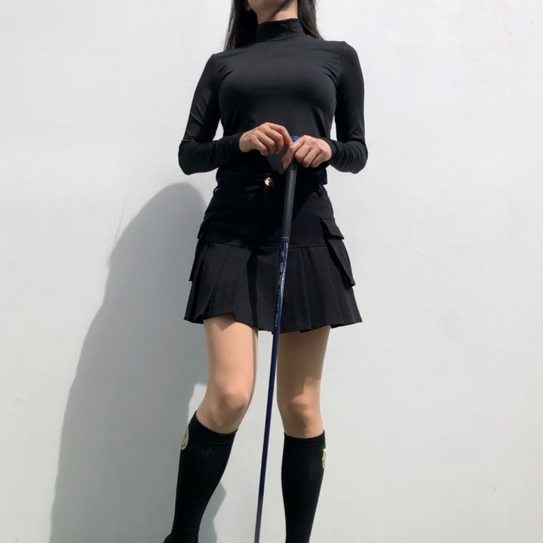 여성 봄 가을 겨울 솔리드하이넥 긴팔이너 로로얼로이 상세 이미지 94