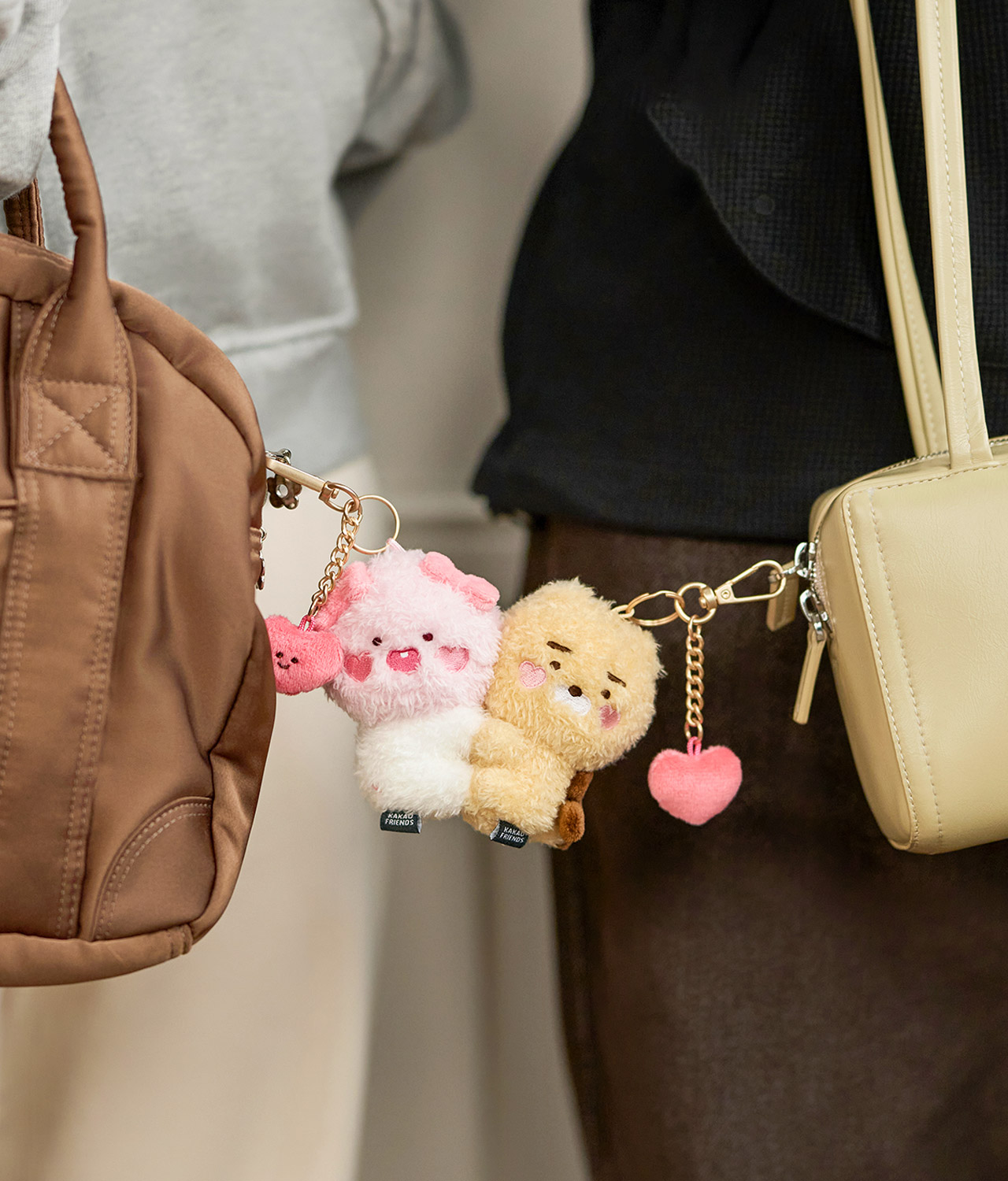 Set Peluche Porte-cles Petit Ryan - Kakao Friends