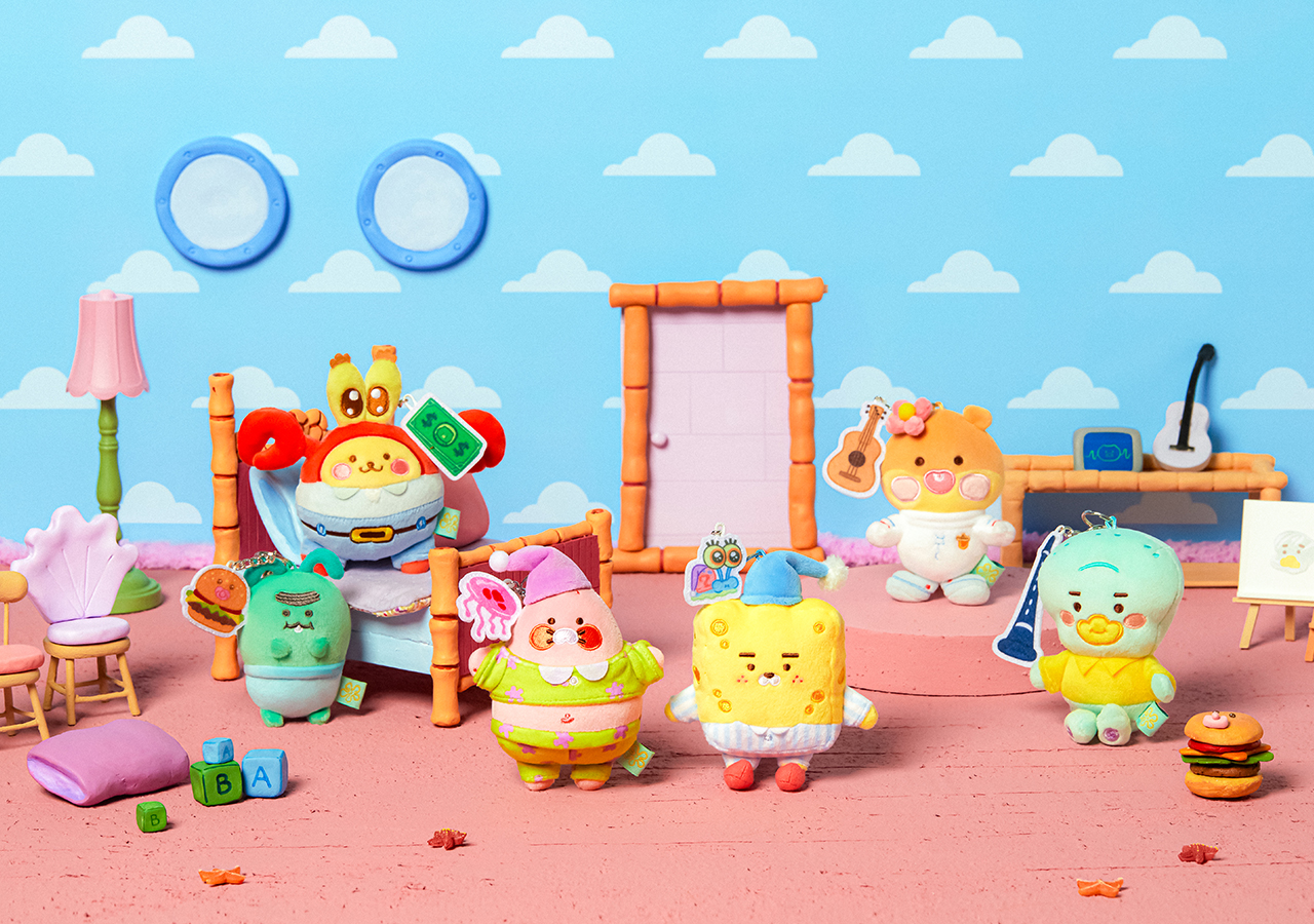 [Complete Set] SpongeBobXFriends Baby Keychain Plush 6