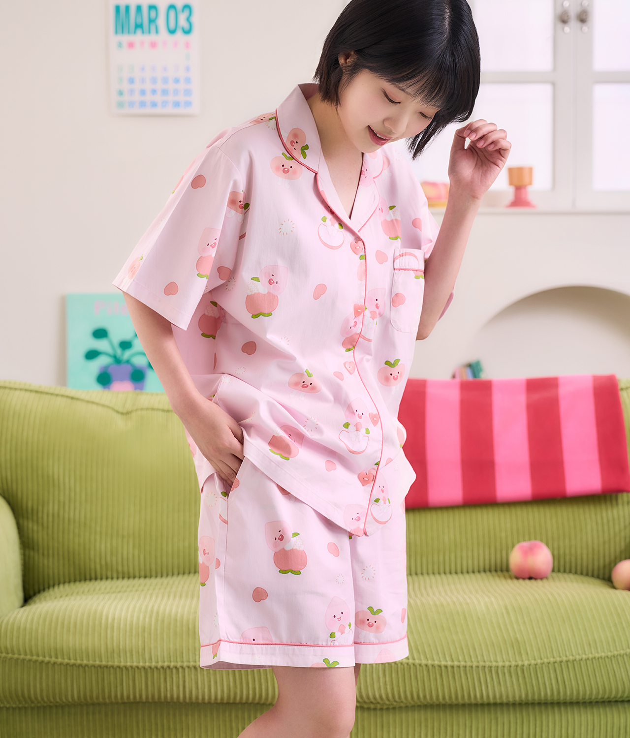 Peach Peach Lovely Women Pajamas Little Apeach