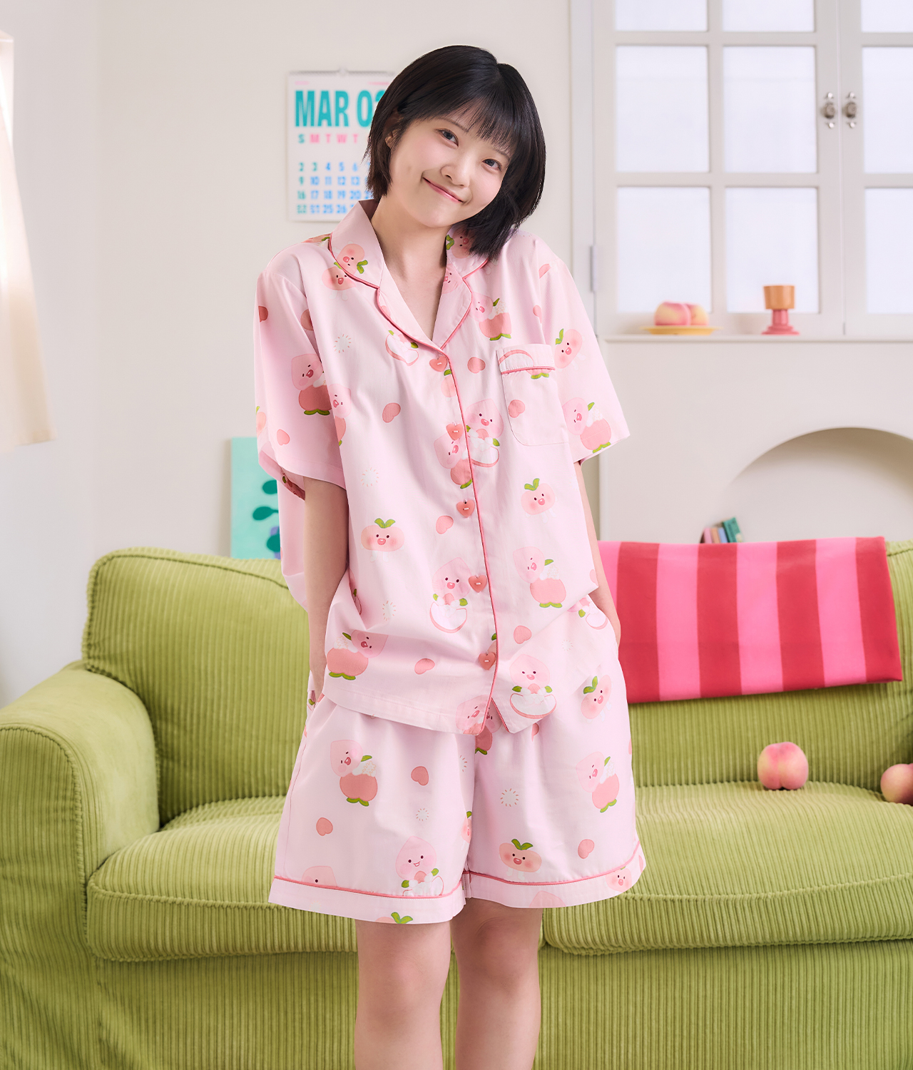 Peach Peach Lovely Women Pajamas Little Apeach