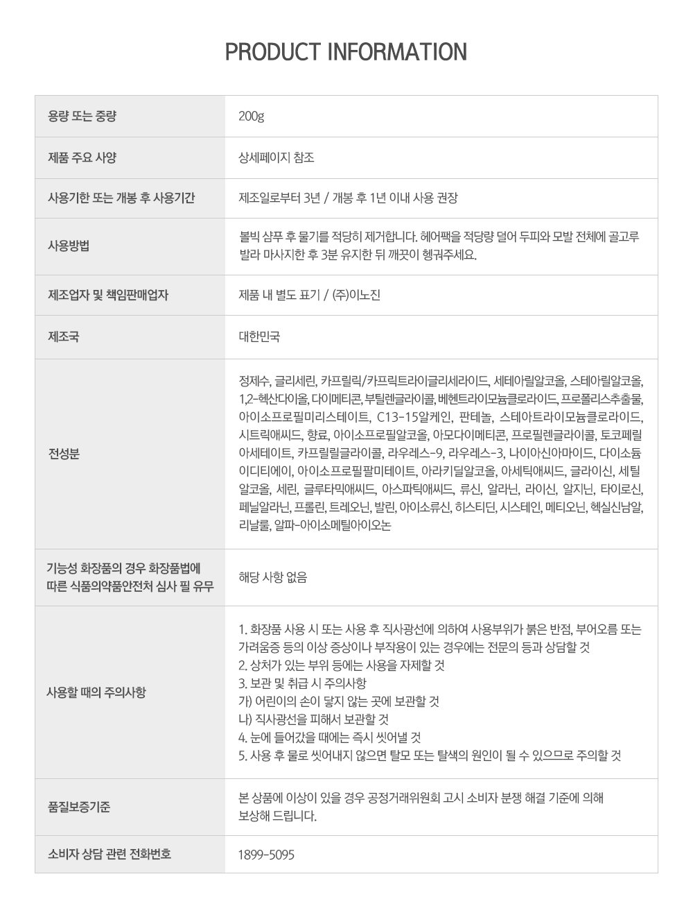 상품정보