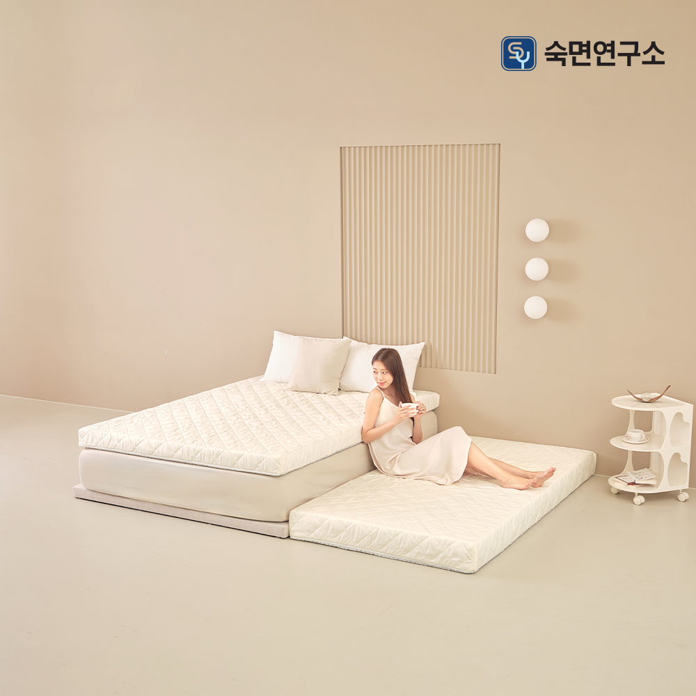 숙면연구소 베이직 탄탄한 매트리스 원룸 바닥 단단한 수면매트 자취 침대 토퍼 6cm/10cm/15cm (MS/SS/Q)