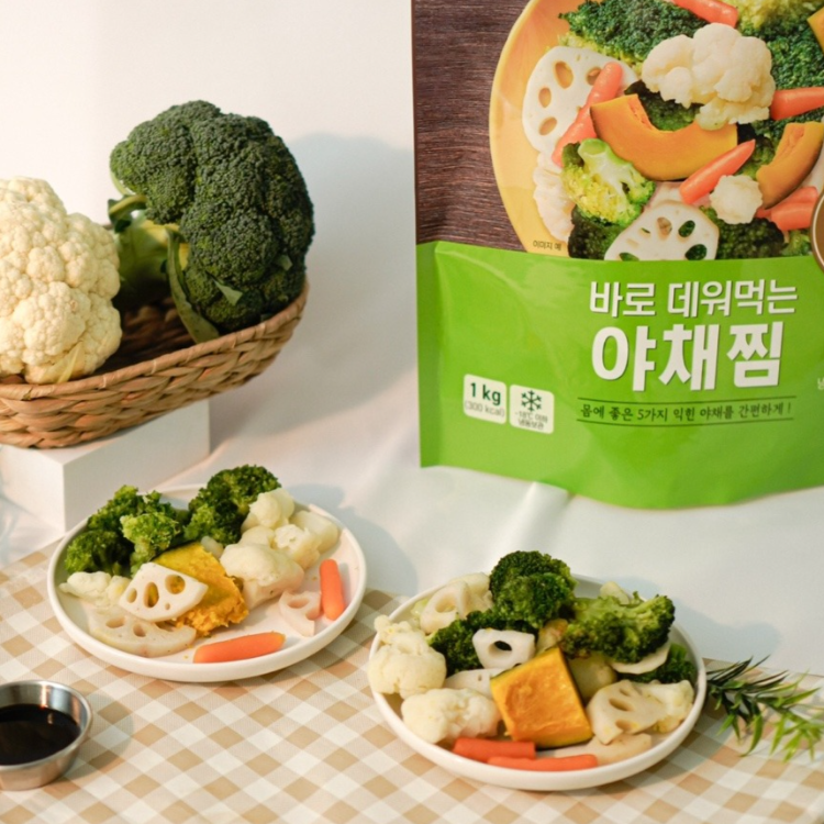 믹스밀 바로데워먹는 야채찜 1kg x 3팩+냉동블루베리 증정