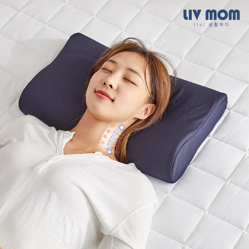 리브맘 고밀도 데일리 메모리폼 매쉬베개 1+1 / C커브 유지해주는 고밀도폼