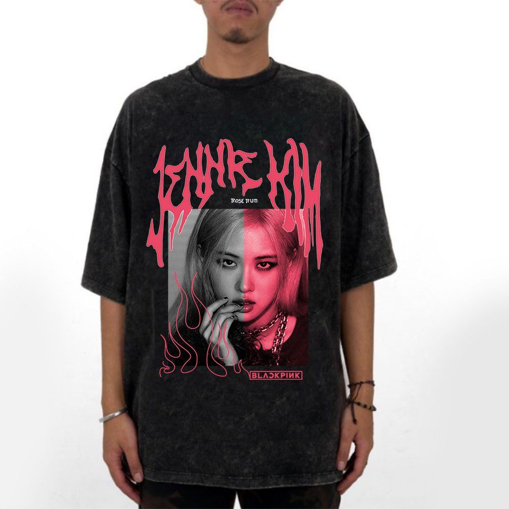 [海外]BLACKPINK blackpink ロゼ 洗濯Tシャツグッズ