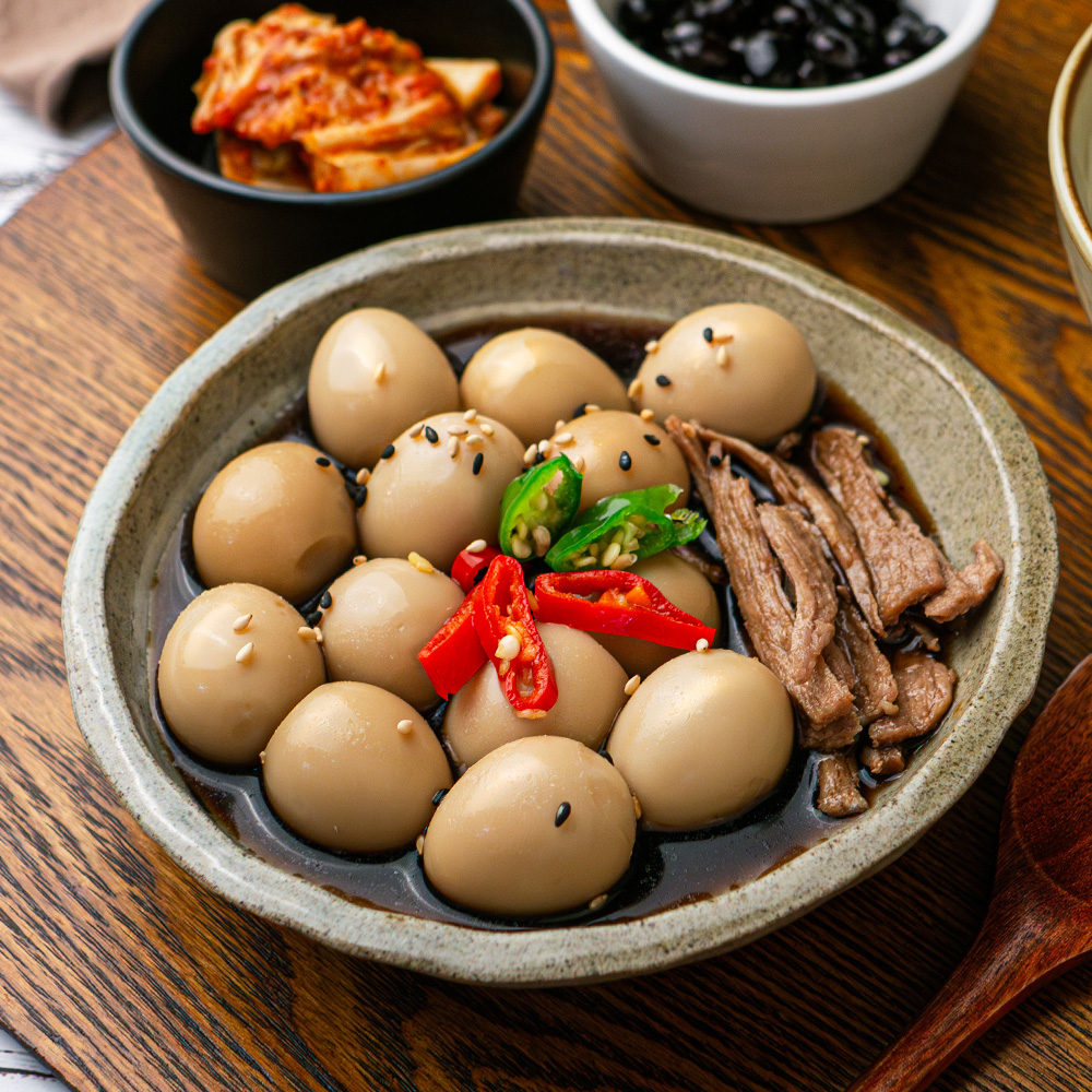 정원 대용량 메추리알 장조림 1.7kg (국내산 메추리알 100개 내외) [실온보관]