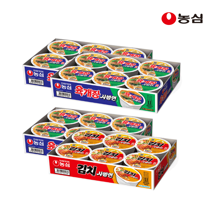 농심 육사김사세트2 (육개장사발면18입 + 김치사발면6입)외 골라담기
