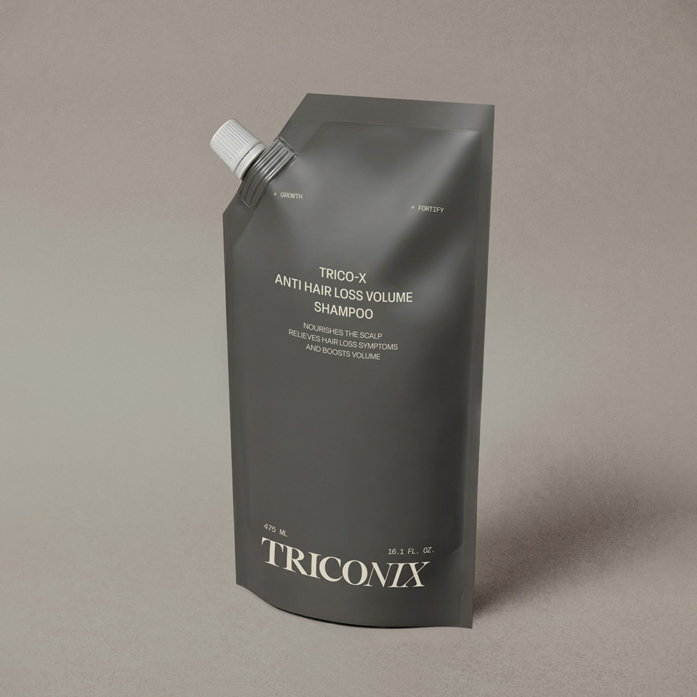 트리코닉스 트리코엑스 탈모완화 볼륨 샴푸 스파우트 파우치 (리필팩) 475ml
