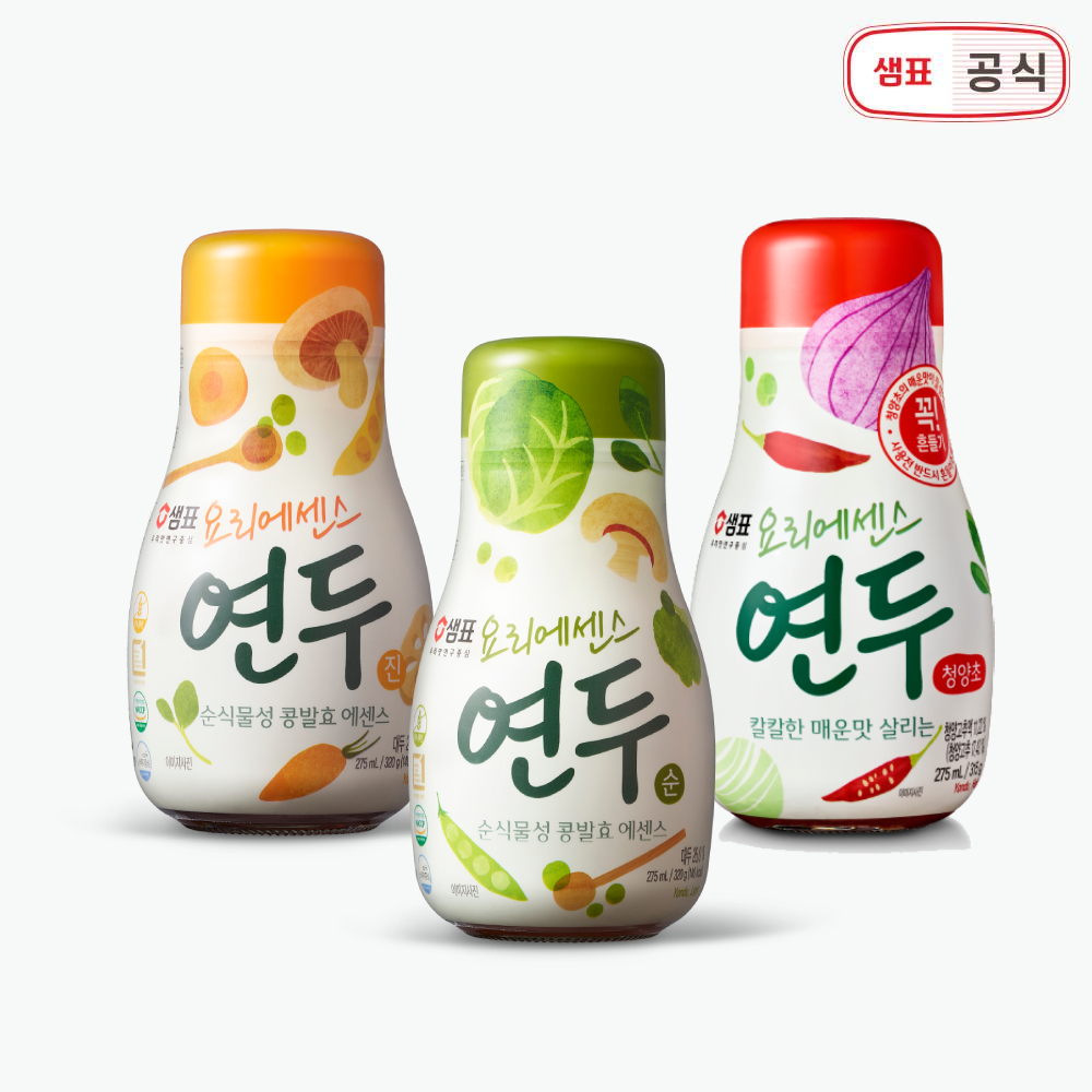 [샘표] 요리에센스 연두 3병 특가 / 연두링, 코인육수