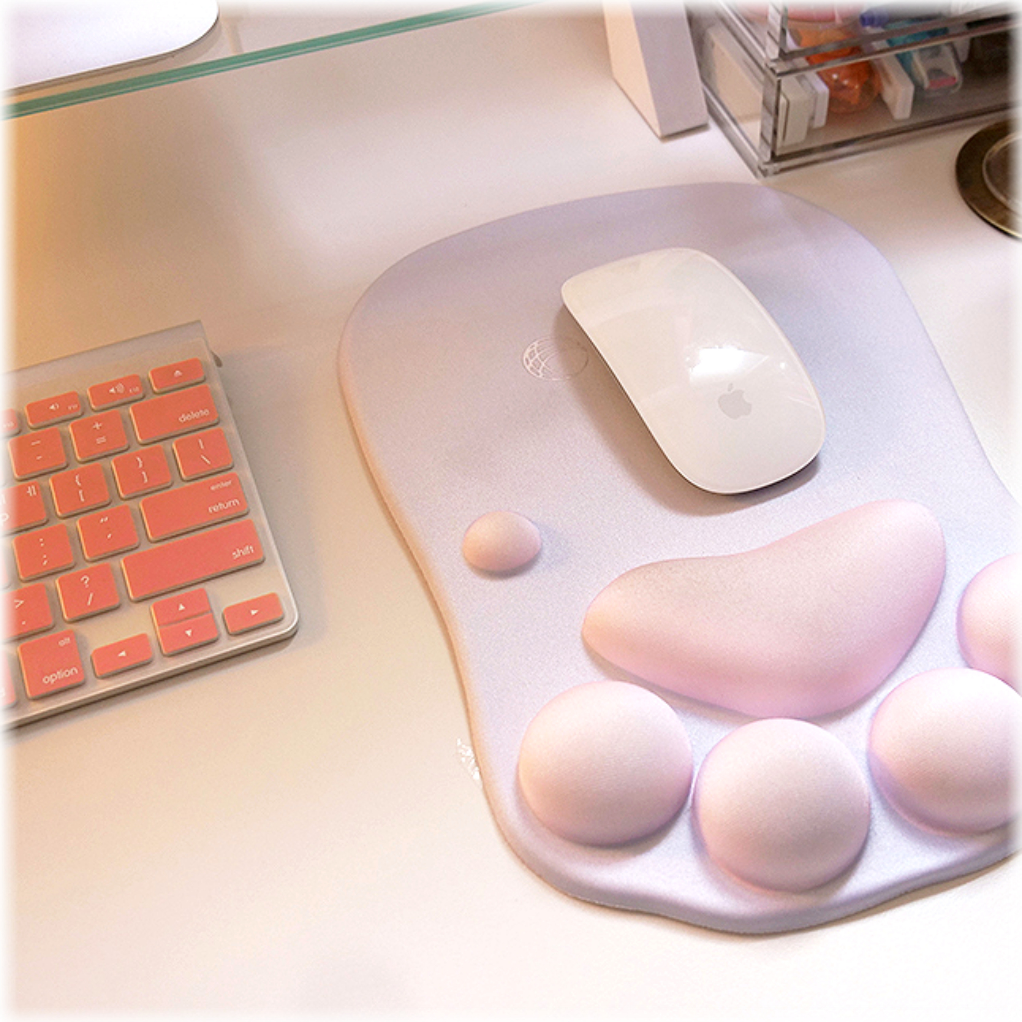 TRNSふわふわマウスパームレストゼリーキャットマウスパッドパームレスト