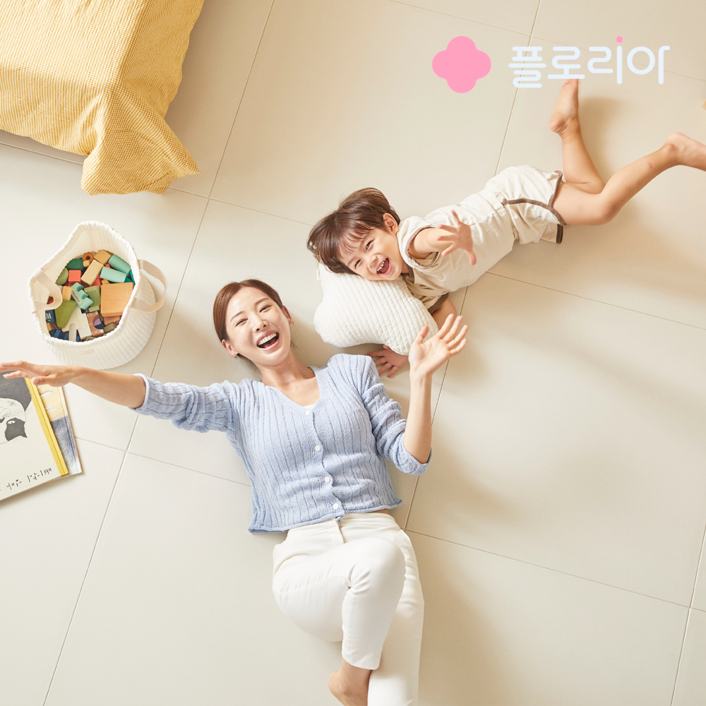 [시공비 무료] 플로리아 층간소음매트 시공 매트 TPU 거실 놀이방 아기 70x70x2.4cm