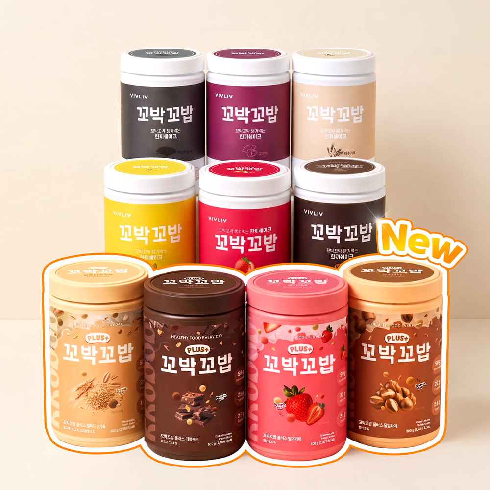 [1+1] 꼬박꼬밥 단백질 쉐이크 대용량 600g 6종 택2