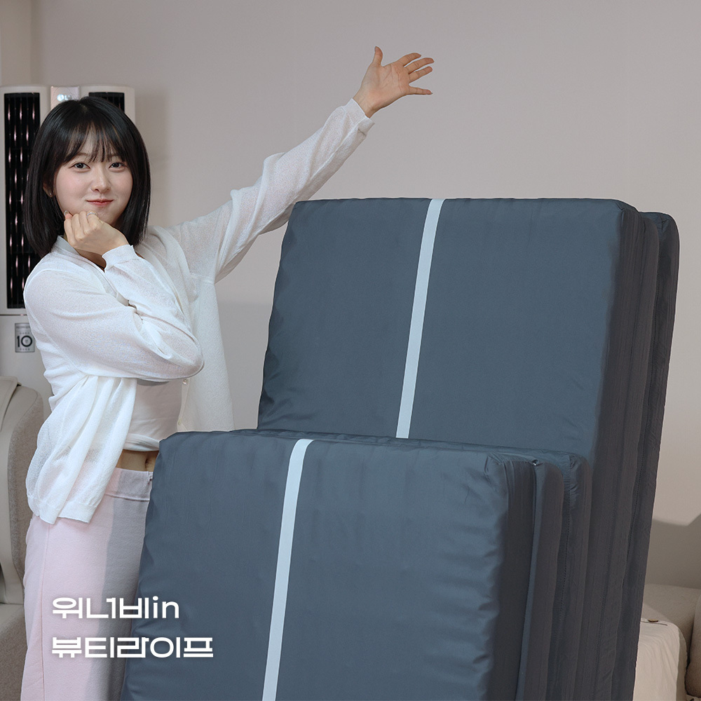 [센스맘] "안주미 PIick" ZIP 3단 접이식 매트리스