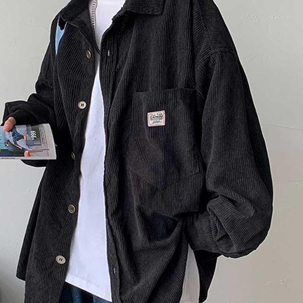 男性デイリー出勤ルック切節オーバーフィットシャツ南方コーディネートカラービジネスカジュアル男性服ショッピングモール08675
