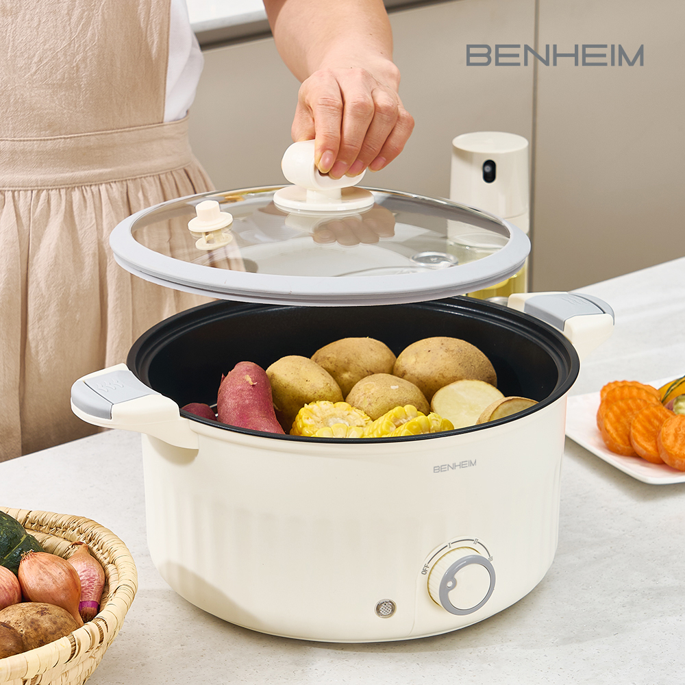 벤하임 스테인리스304 찜기 진공저압 멀티쿠커 대용량 4.5L+저압뚜껑 포함