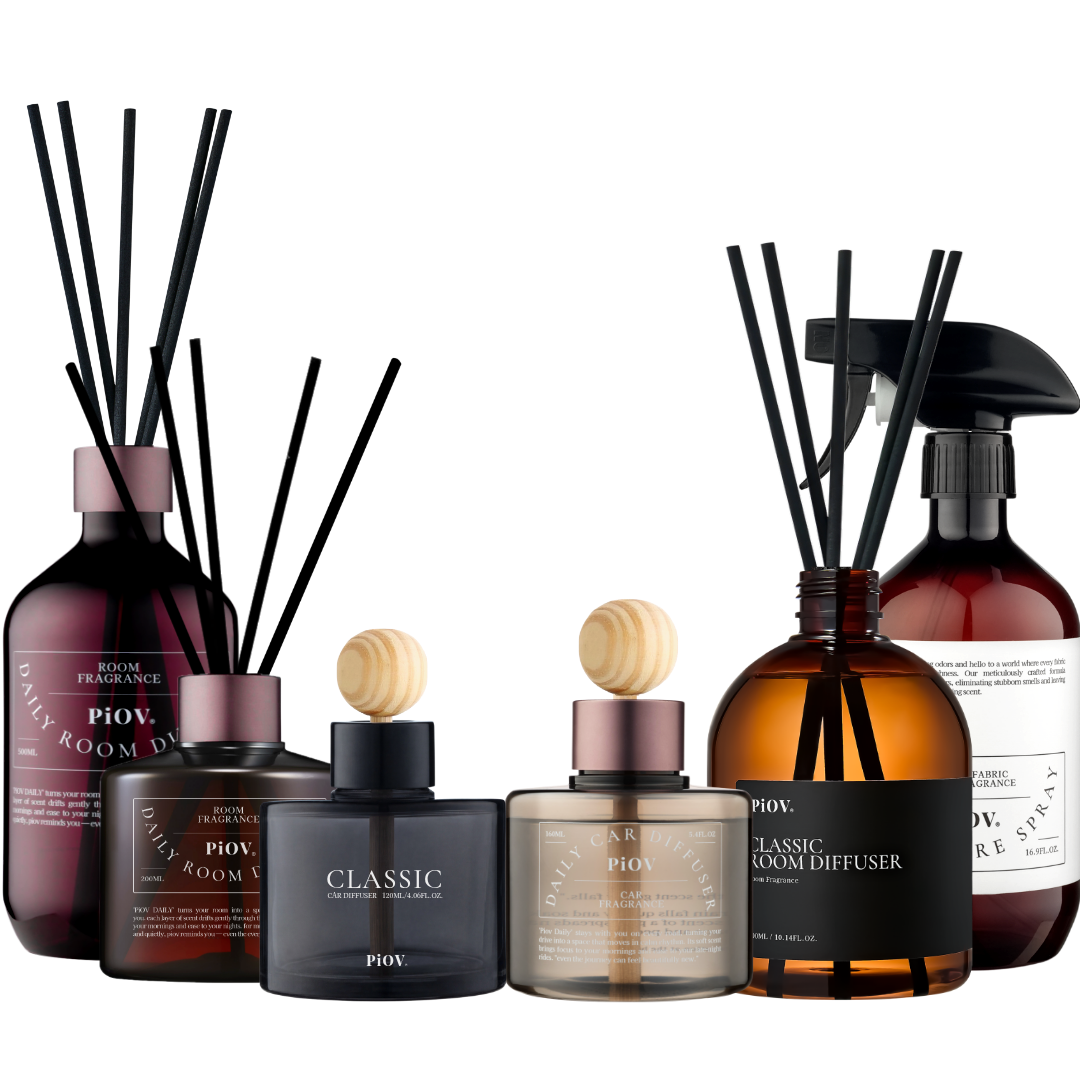 1+1 피오브 몽때리 디퓨저 120ml/200ml/300ml/500ml/1L 실내 방향제 섬유향수 탈취제 차량용 디퓨저 방향제