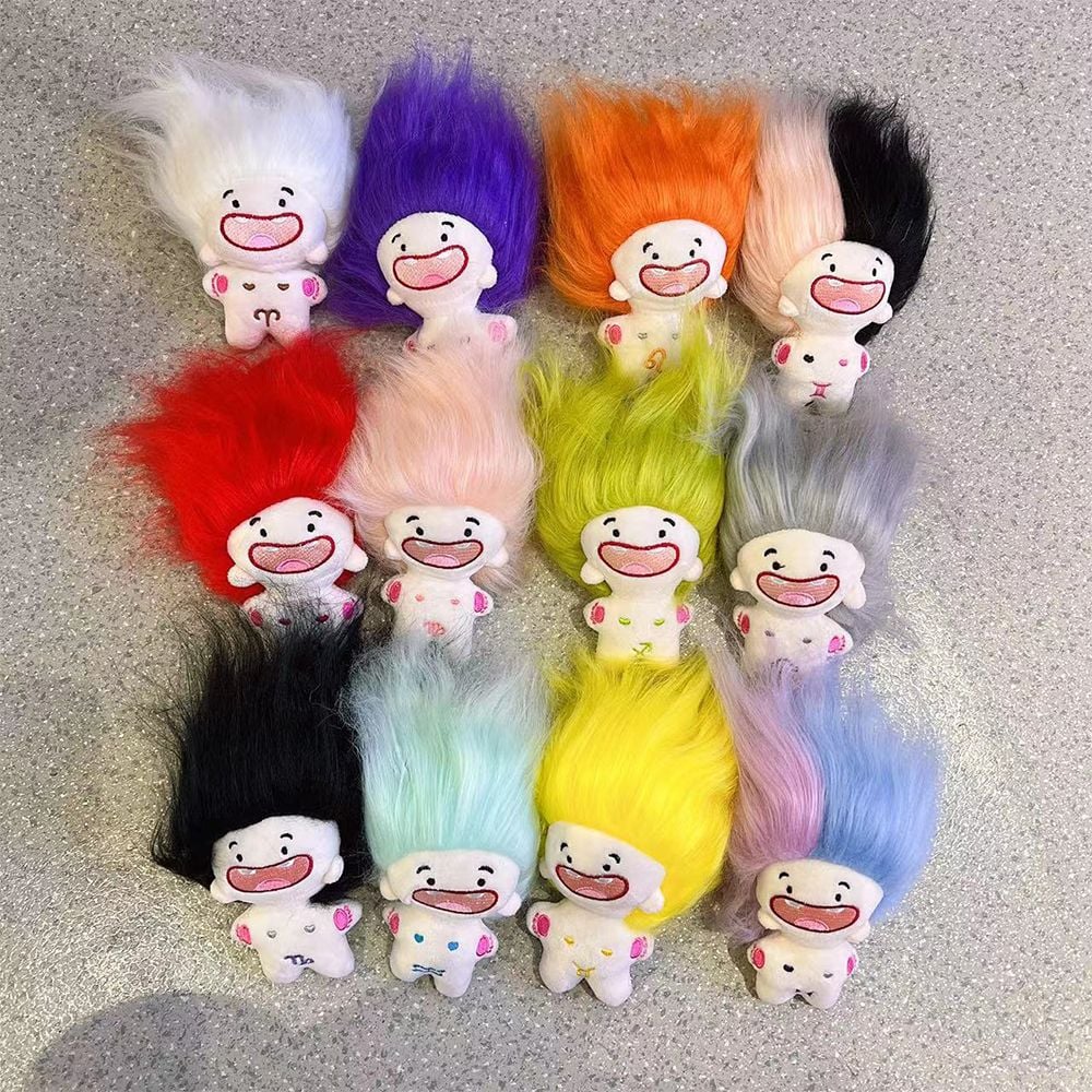 カラーヘアキーリング無属性かわいい星座人形キーホルダー