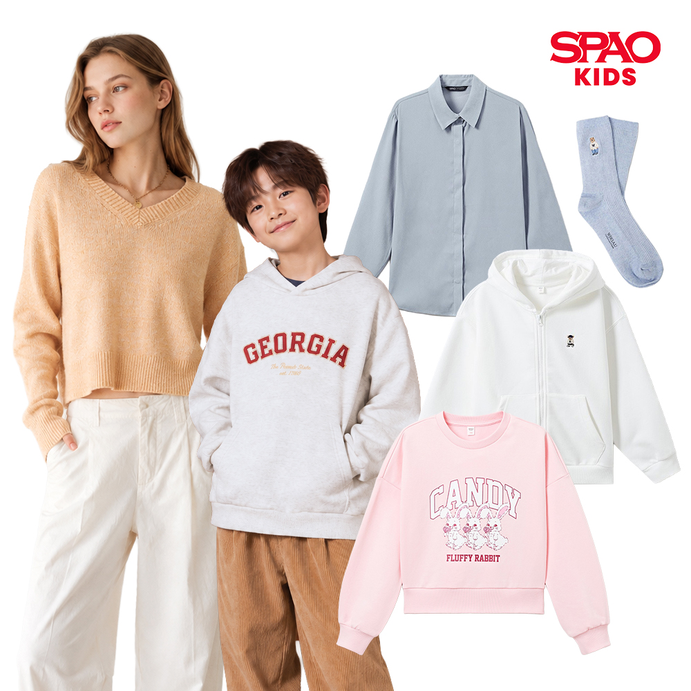 [스파오/스파오키즈/후아유+25%] 재고대방출 티셔츠 상하복 맨투맨 팬츠 아우터 외