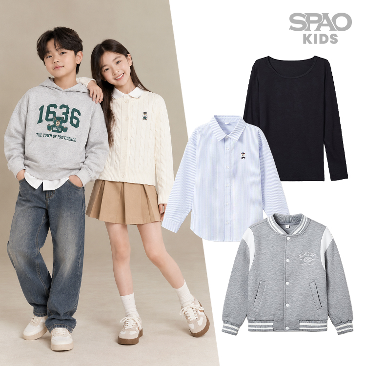 [스파오키즈] 25%쿠폰 가을맞이템 BEST 티셔츠/셋업/아우터/팬츠 외 ~81% OFF