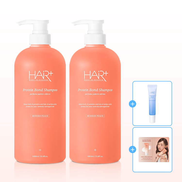 [1+1/사은품증정] 헤어플러스 단백질 본드 샴푸 모던피치 1000ml